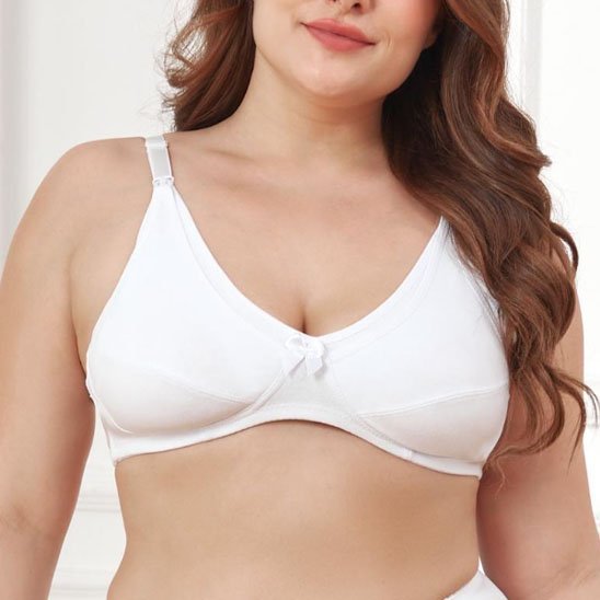 Soutien gorge blanc d'allaitement confort optimal pour femme - Bébé Bambin