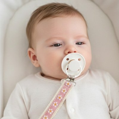 Attache Tétine Clip Métal & Embout Bois | Design Scandinave | 0-36 mois - Bébé Bambin
