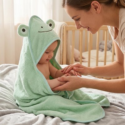 Cape de bain bébé | Douce et Absorbante - Bébé Bambin