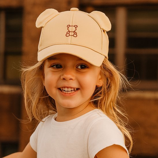 Casquette bebe ultra-douce avec broderie d'ourson - Bébé Bambin