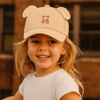 Casquette bebe ultra-douce avec broderie d'ourson - Bébé Bambin