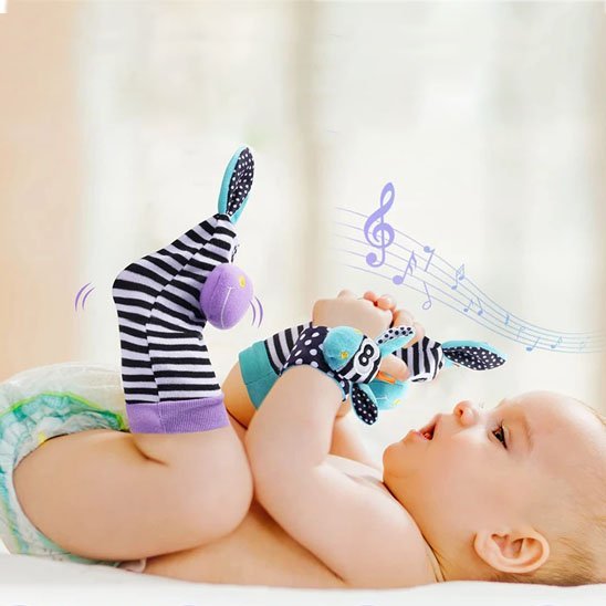 Hochet bébé | Les zébrés sensoriels - Bébé Bambin