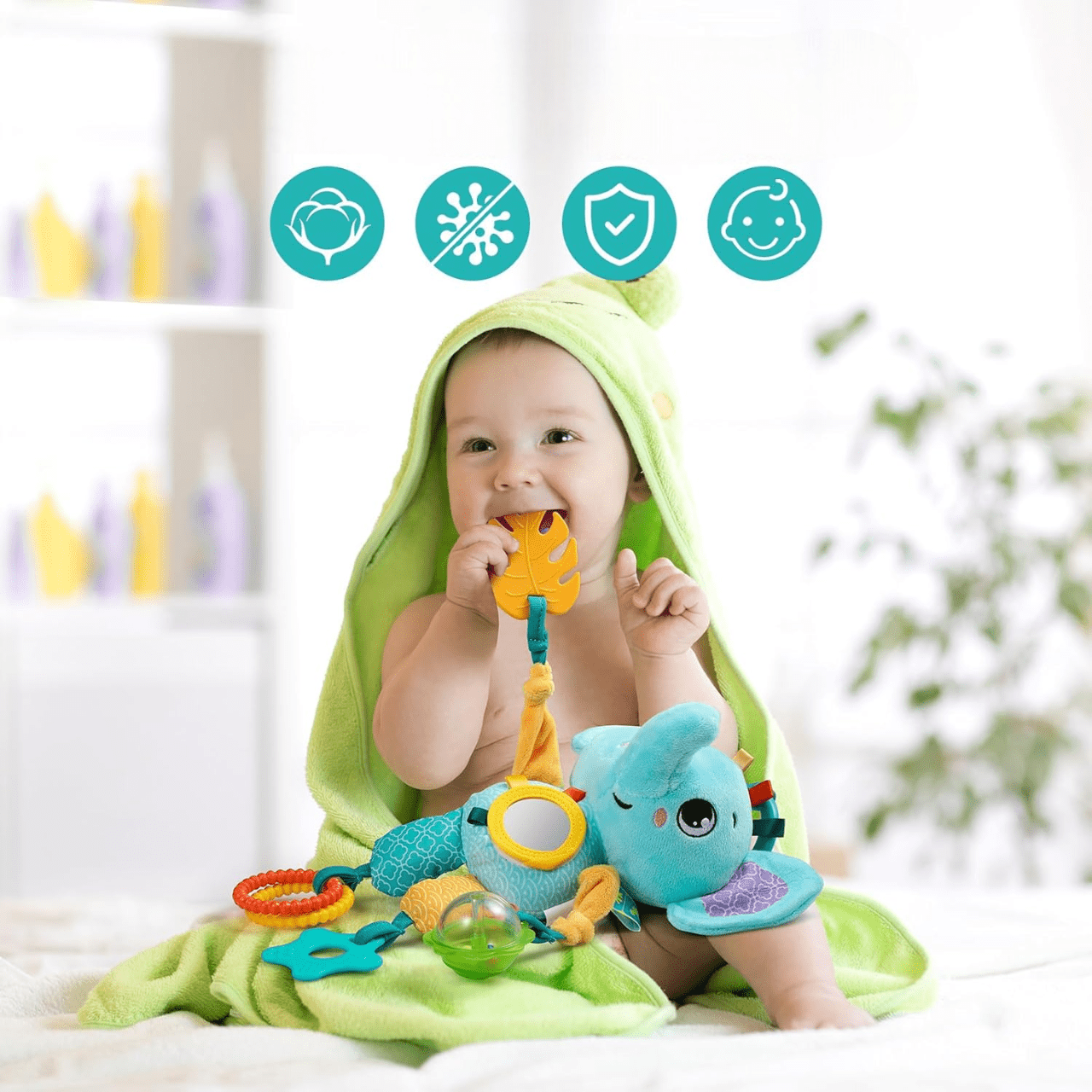 Jouet d'éveil - SoftHangingToy™ - Elephant - Bébé Bambin