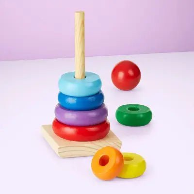 Jouet en Bois - WoodenToys™ - Tour arc - en - ciel - Bébé Bambin