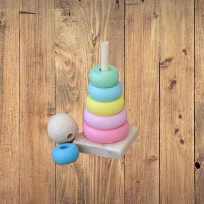 Jouet en Bois - WoodenToys™ - Tour Macaron - Bébé Bambin