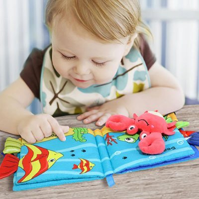 Livre de bébé en tissus d'éveil sensoriel - Bébé Bambin
