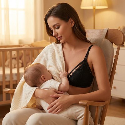 Soutien-Gorge Allaitement Clip Boucle | Dentelle | Sans Armature | M-XL - Bébé Bambin
