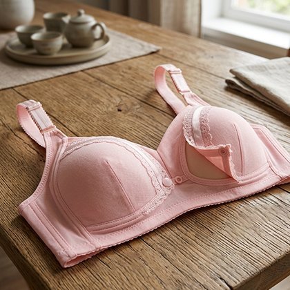 Soutien gorge rose d'allaitement pour femme un confort optimal - Bébé Bambin