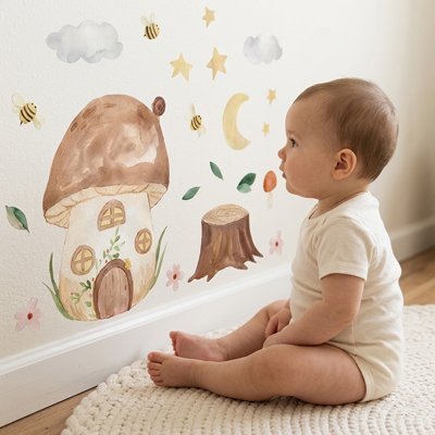 Stickers autocollant muraux enfant | Amies souris - Bébé Bambin