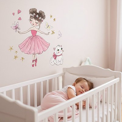 Stickers autocollants muraux enfant | Ballerine - Bébé Bambin