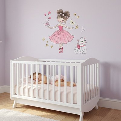 Stickers autocollants muraux enfant | Ballerine - Bébé Bambin
