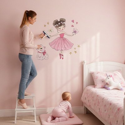 Stickers autocollants muraux enfant | Ballerine - Bébé Bambin
