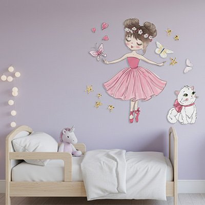 Stickers autocollants muraux enfant | Ballerine - Bébé Bambin