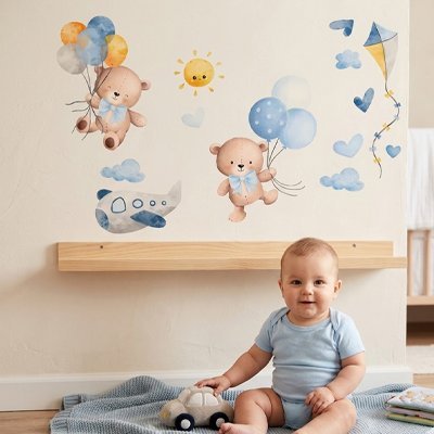 Stickers autocollants muraux enfant | Pose facile - Bébé Bambin