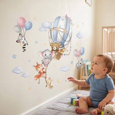 Stickers autocollants muraux enfant | Pose facile - Bébé Bambin