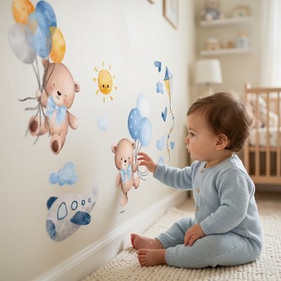 Stickers autocollants muraux enfant | Pose facile - Bébé Bambin