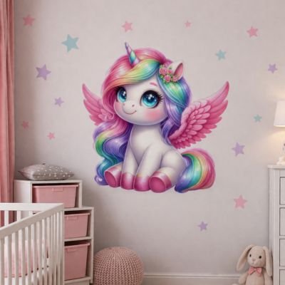 Stickers autocollants muraux enfants | Licorne - Bébé Bambin