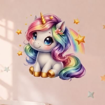 Stickers autocollants muraux enfants | Licorne - Bébé Bambin