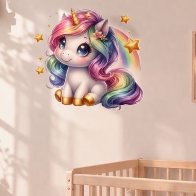 Stickers autocollants muraux enfants | Licorne - Bébé Bambin