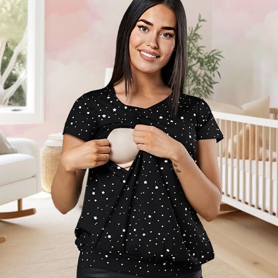 T-shirt allaitement | Discret Confort - Bébé Bambin