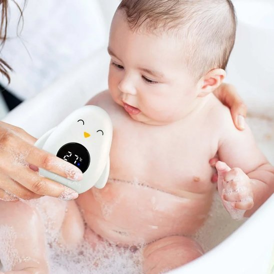 Thermomètre bain bébé | Bébé Pingouin est précis et sécuritaire - Bébé Bambin