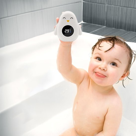 Thermomètre bain bébé | Bébé Pingouin est précis et sécuritaire - Bébé Bambin
