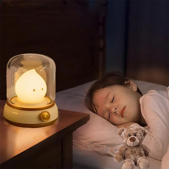 Veilleuse Bébé Sans Fil Rechargeable | Lumière Douce Nuit - Le Monde de Charlo & Clara
